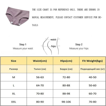 3 Pcs Women’s Cotton Panties Set - Seamless Soft Mid-Waist Black Briefs Skin-Friendly Female Lingerie Underwear
