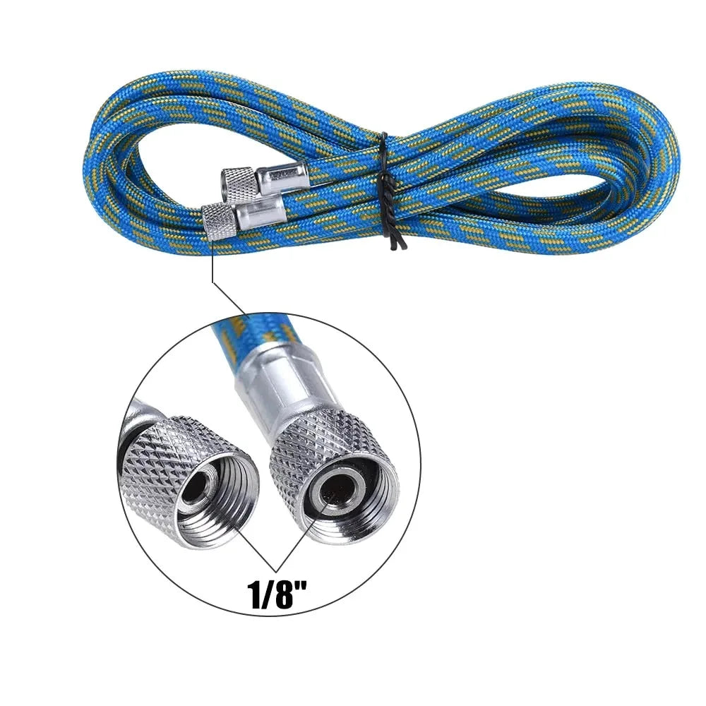 Professional Nylon Braided Airbrush Hose – 1/8" x 1.8m (5.9ft) Standard Fitting for Airbrush DIY