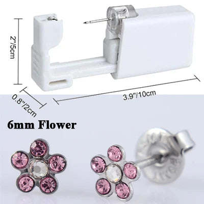 Disposable Sterile Ear Piercing Kit - Safe No Pain Tragus Piercing Gun Tool for Baby and Adult Ear Piercing