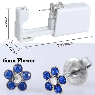 Disposable Sterile Ear Piercing Kit - Safe No Pain Tragus Piercing Gun Tool for Baby and Adult Ear Piercing