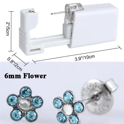 Disposable Sterile Ear Piercing Kit - Safe No Pain Tragus Piercing Gun Tool for Baby and Adult Ear Piercing