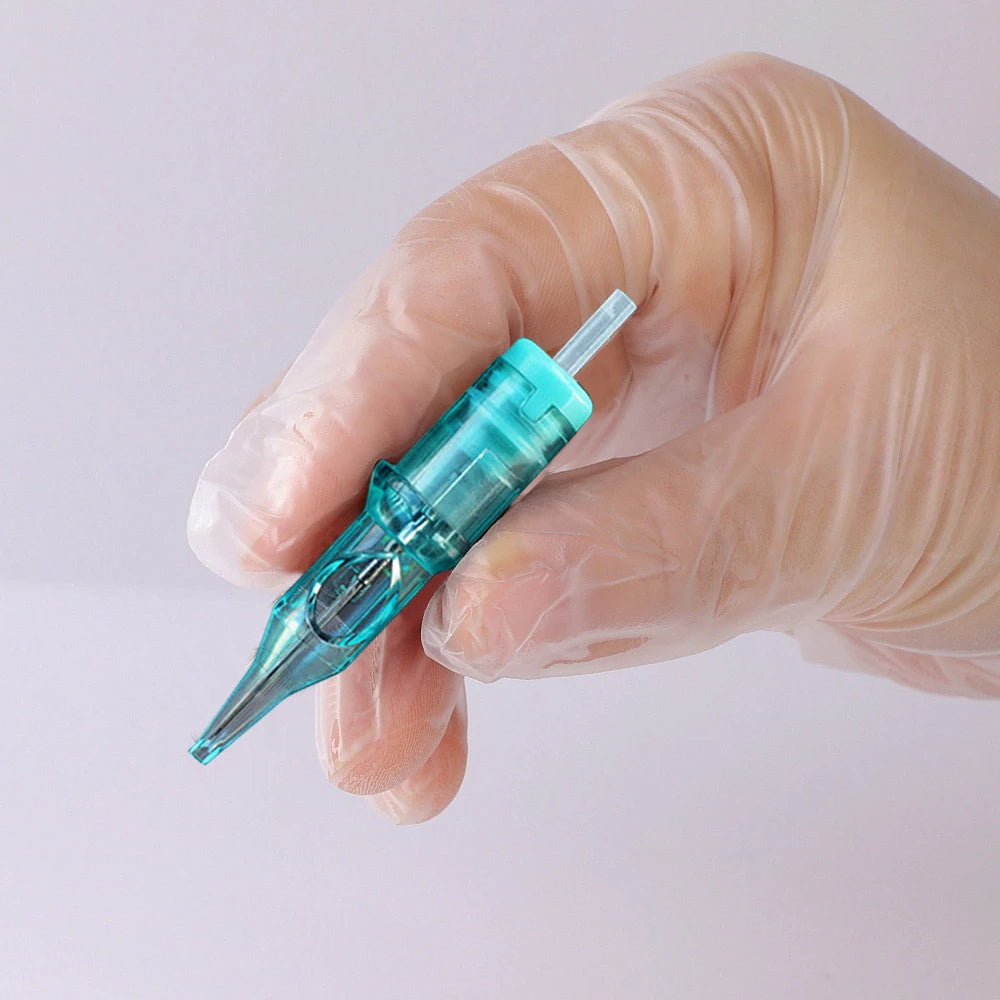 20PCS Disposable Makeup & Tattoo Cartridge Needles – Sterile Round Liner 0.25MM/0.3MM/0.35MM for Rotary Pen Supplies