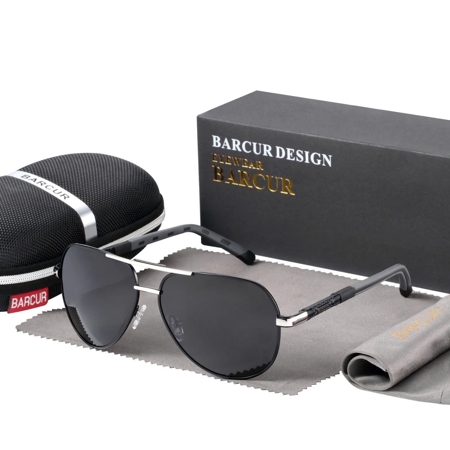 BARCUR Aluminum Vintage Polarized Sunglasses – Classic Men’s & Women’s Driving Shades, UV Protection Eyewear