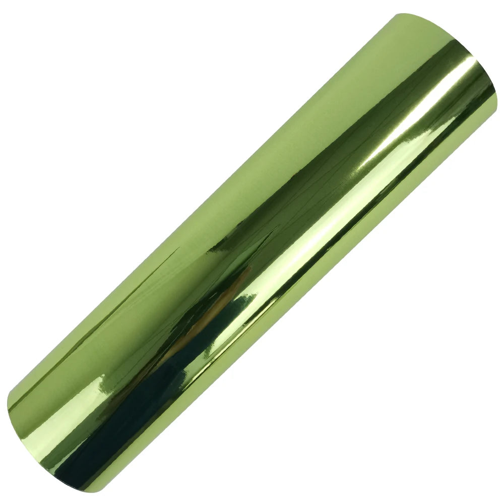 CHEONET Metallic Heat Transfer Vinyl - Glossy Iron-On HTV Roll Sheets for DIY Crafts & Apparel