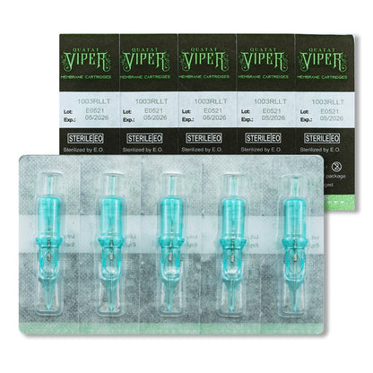 20PCS Disposable Makeup & Tattoo Cartridge Needles – Sterile Round Liner 0.25MM/0.3MM/0.35MM for Rotary Pen Supplies