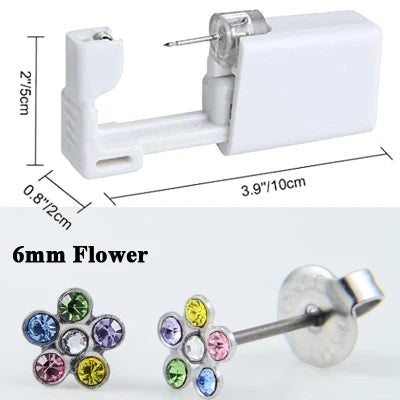 Disposable Sterile Ear Piercing Kit - Safe No Pain Tragus Piercing Gun Tool for Baby and Adult Ear Piercing
