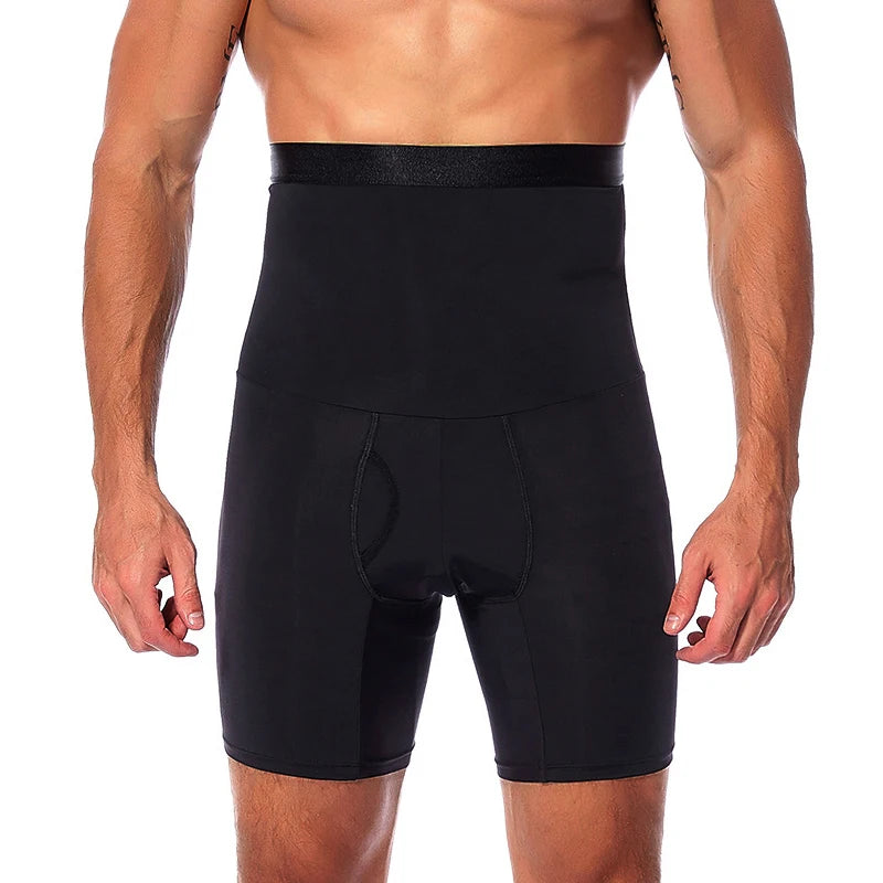 Men's Slimming Waist Trainer - High Waist Compression Body Shaper Underwear for Abdomen and Belly Control Shorts