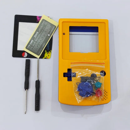 DIY Game Case for Pokémon Limited Edition — Yellow & Blue Replacement Housing Shell for Game Boy Color (GBC)