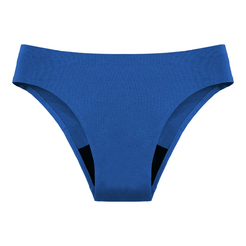Teen Girls Seamless 4-Layer Leakproof Period Swim Bikini — Fast-Absorb Menstrual Beachwear