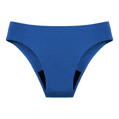 Teen Girls Seamless 4-Layer Leakproof Period Swim Bikini — Fast-Absorb Menstrual Beachwear
