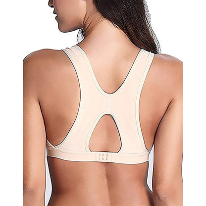 Burvogue Women’s Seamless Padded Push-Up Bra – Front Closure, Adjustable Sports & Post-Surgery Underwear