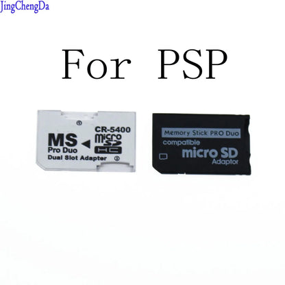 JCD Single & Dual Slot Card Reader – Micro SD/SDHC/TF to MS Memory Stick Pro Duo Adapter for PSP