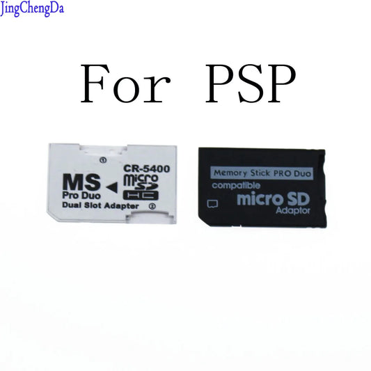 JCD Single & Dual Slot Card Reader – Micro SD/SDHC/TF to MS Memory Stick Pro Duo Adapter for PSP