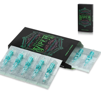 20PCS Disposable Makeup & Tattoo Cartridge Needles – Sterile Round Liner 0.25MM/0.3MM/0.35MM for Rotary Pen Supplies