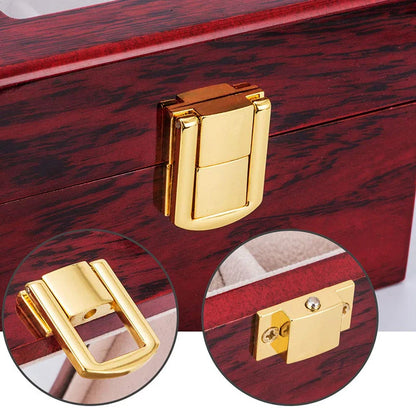 Luxury Wooden Watch Box Organizer – 1/2/3/5/6/10/12 Grid Slots Display Case for Men & Women Watches Jewelry
