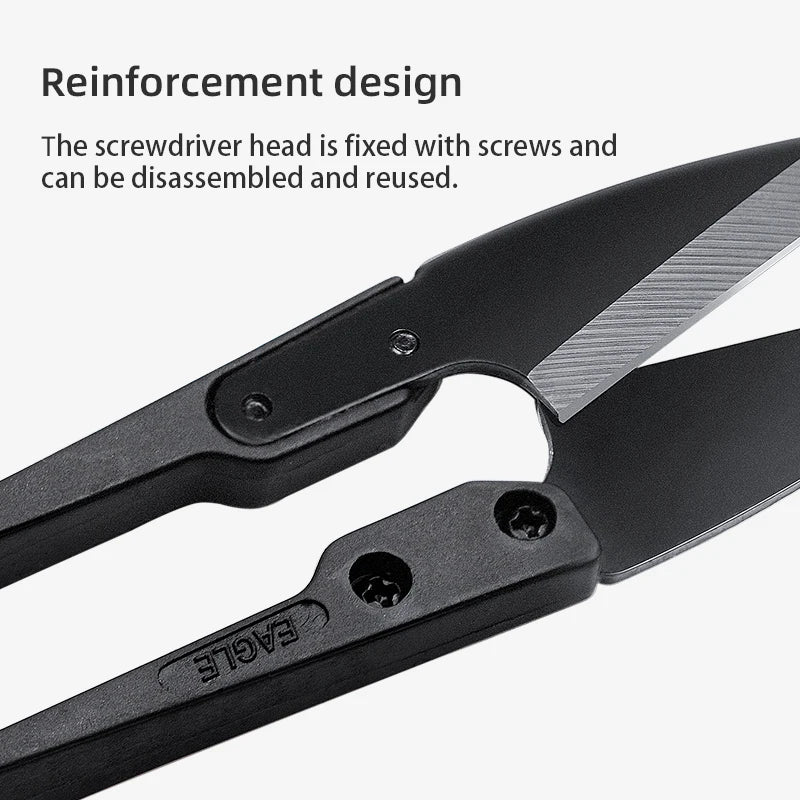 WUTA Antirust Thread Scissors – Professional Tailor U-Shaped Metal Blade Cutter for Sewing & DIY Needlework