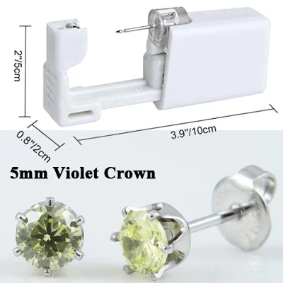 Disposable Sterile Ear Piercing Kit - Safe No Pain Tragus Piercing Gun Tool for Baby and Adult Ear Piercing