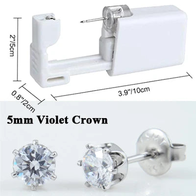Disposable Sterile Ear Piercing Kit - Safe No Pain Tragus Piercing Gun Tool for Baby and Adult Ear Piercing