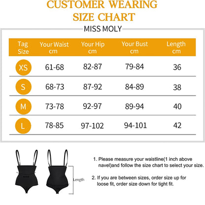 Women’s Thong Shapewear Bodysuit – Tummy Control Underbust Body Shaper Butt Lifter Slimming Corset Underwear