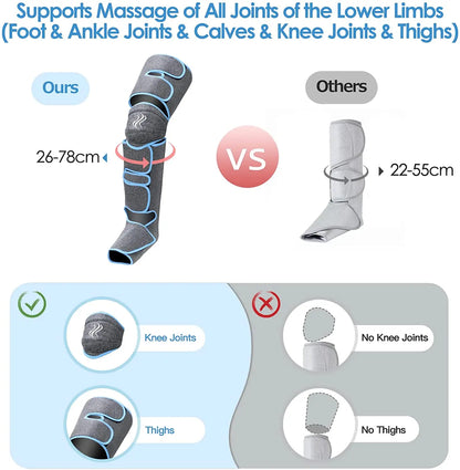 Foot Air Pressure Leg Massager — 360° Circulation & Muscle Relaxation Device for Lymphatic Drainage
