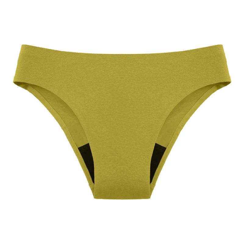Teen Girls Seamless 4-Layer Leakproof Period Swim Bikini — Fast-Absorb Menstrual Beachwear