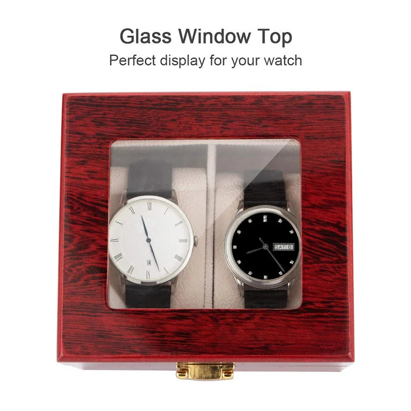 Luxury Wooden Watch Box — 1/2/3/5/6/10/12 Grid Organizer & Holder for Men’s and Women’s Watches, Jewelry Display