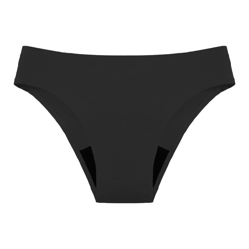 Teen Girls Seamless 4-Layer Leakproof Period Swim Bikini — Fast-Absorb Menstrual Beachwear
