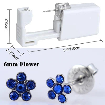 Disposable Sterile Ear Piercing Kit - Safe No Pain Tragus Piercing Gun Tool for Baby and Adult Ear Piercing