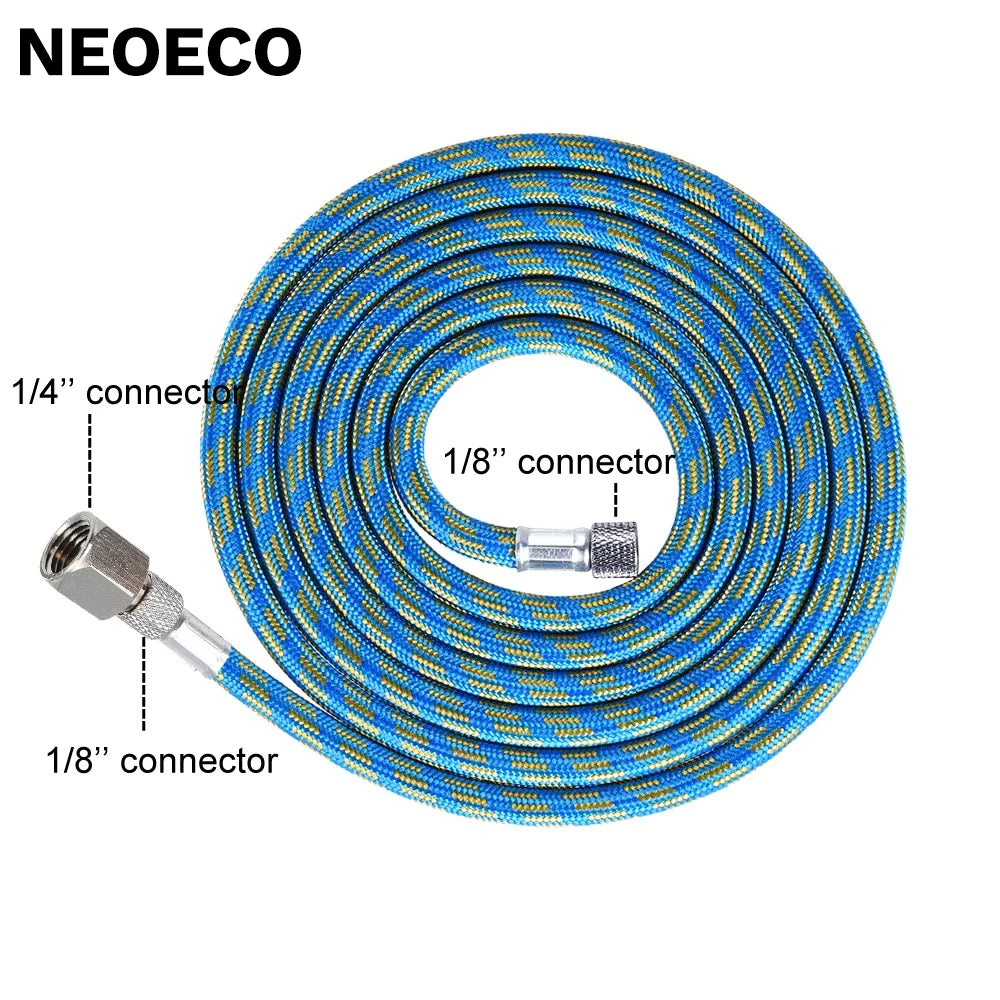 Professional Nylon Braided Airbrush Hose – 1/8" x 1.8m (5.9ft) Standard Fitting for Airbrush DIY