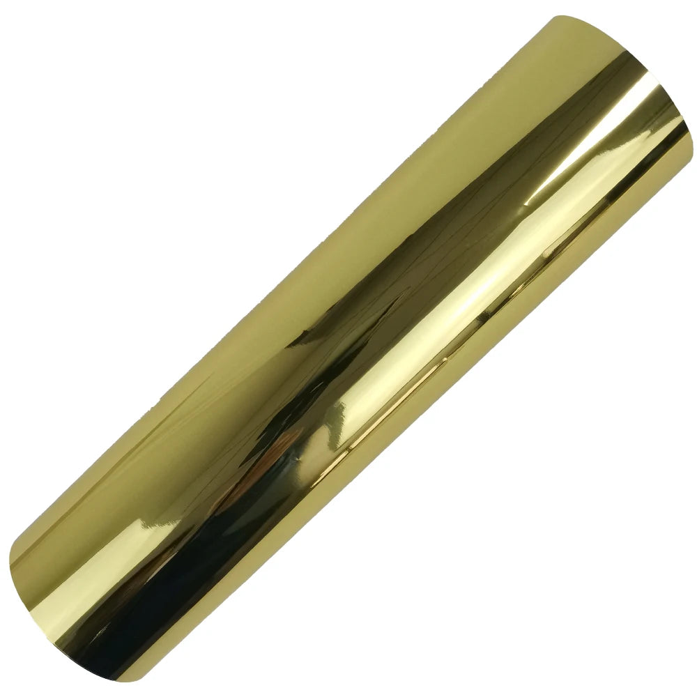 CHEONET Metallic Heat Transfer Vinyl - Glossy Iron-On HTV Roll Sheets for DIY Crafts & Apparel