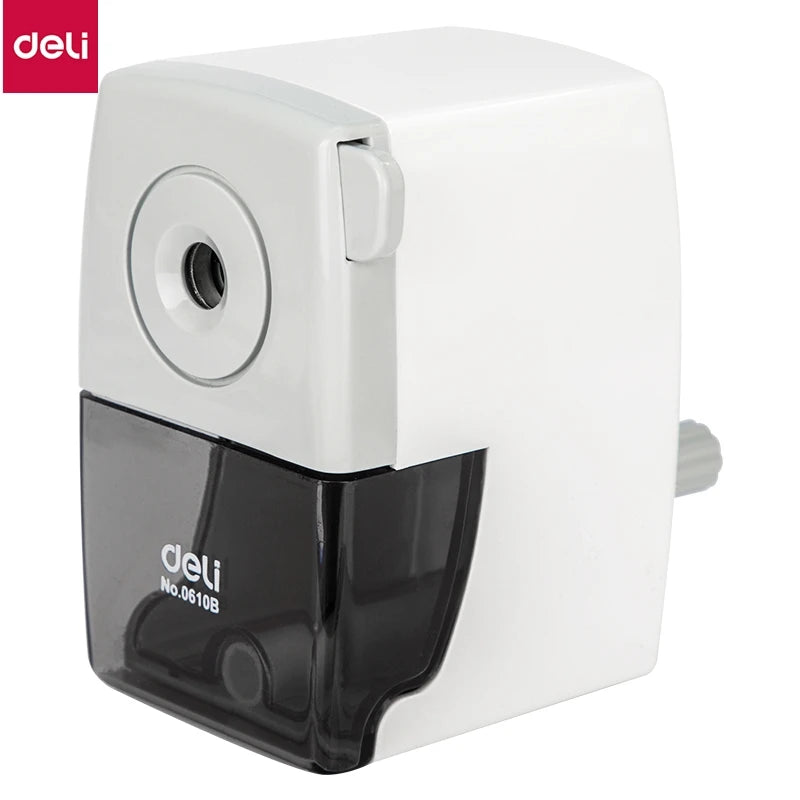 DELI Rotary Pencil Sharpener – Office & School Table Cutter Stationery Tool