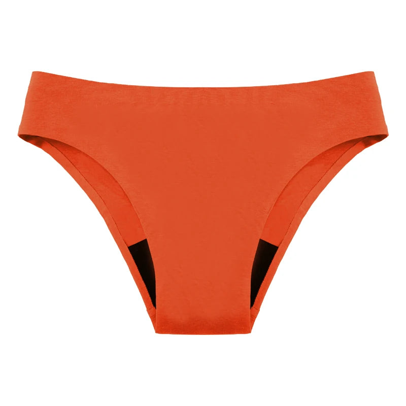 Teen Girls Seamless 4-Layer Leakproof Period Swim Bikini — Fast-Absorb Menstrual Beachwear