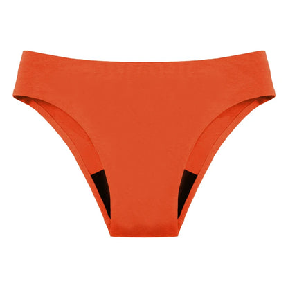 Teen Girls Seamless 4-Layer Leakproof Period Swim Bikini — Fast-Absorb Menstrual Beachwear