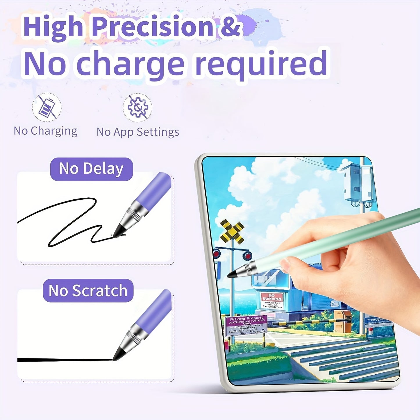 4 in 1 Fine Tip Capacitor Pen - Versatile Stylus for Writing Small Characters, Compatible with Samsung, Microsoft, Android Phones, and Tablets