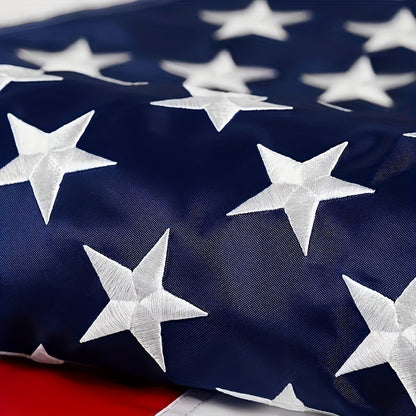 Premium 3x5ft American Flag – Embroidered Stars, Stitched Stripes, Durable & Fade-Resistant with Brass Grommets for Outdoor Use