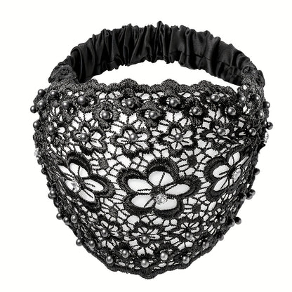 3 Piece Elegant Floral Beaded Wide Headbands Set - Fashionable Hair Accessories for Women, Perfect for Casual Wear