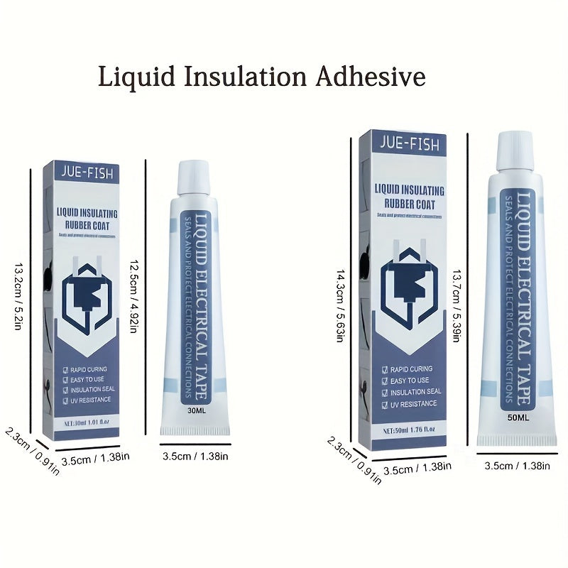 1.01/1.69oz Liquid Insulating Tape - Rubber Electrical Wire Coating, Circuit Board Repair Glue for Cable Fixes