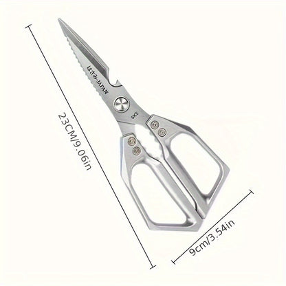 Kitchen Stainless Steel Scissors - Multifunctional Chicken Bone and Meat Scissors for Home, Restaurant, and Meat Shop
