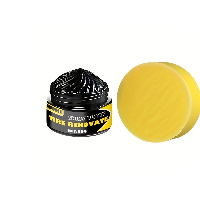 Black Shine Tire Wax - Durable, Long-Lasting Protection and Restoration Wax for Car, Bike, and Motorcycle Tires - Prevents Cracking, Whitening and Covers Scratches