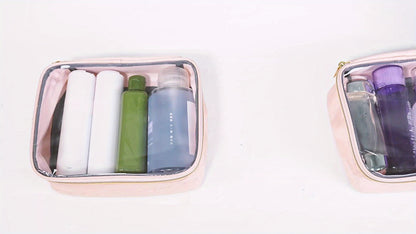 Large Multi-Functional Cosmetic Travel Organizer – 4 Detachable Compartments and Jewelry Roll, Versatile Makeup Bag for Toiletries, Skin Care, Hair Products, Ideal Women's Gift