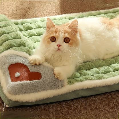 Luxurious Memory Foam Cat Bed - Thick, Comfortable PET Nest with Removable and Washable Cover