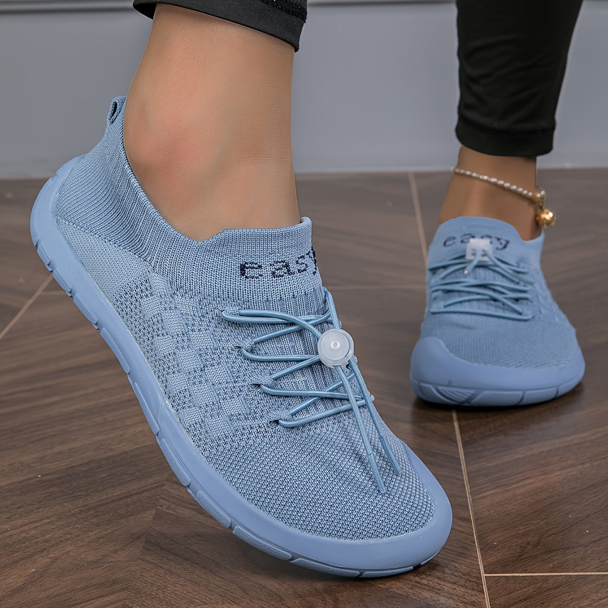 Women's Wide Toe Box Knit Sneakers: Comfortable Casual Walking Shoes
