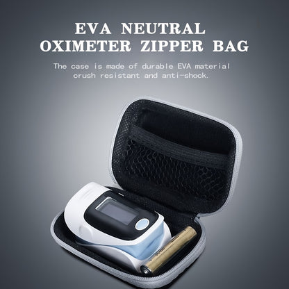 Durable Fingertip Pulse Oximeter Case with Zipper - Portable Protective Carrying Bag for Blood Oxygen Monitor - Ideal for Travel and Daily Use