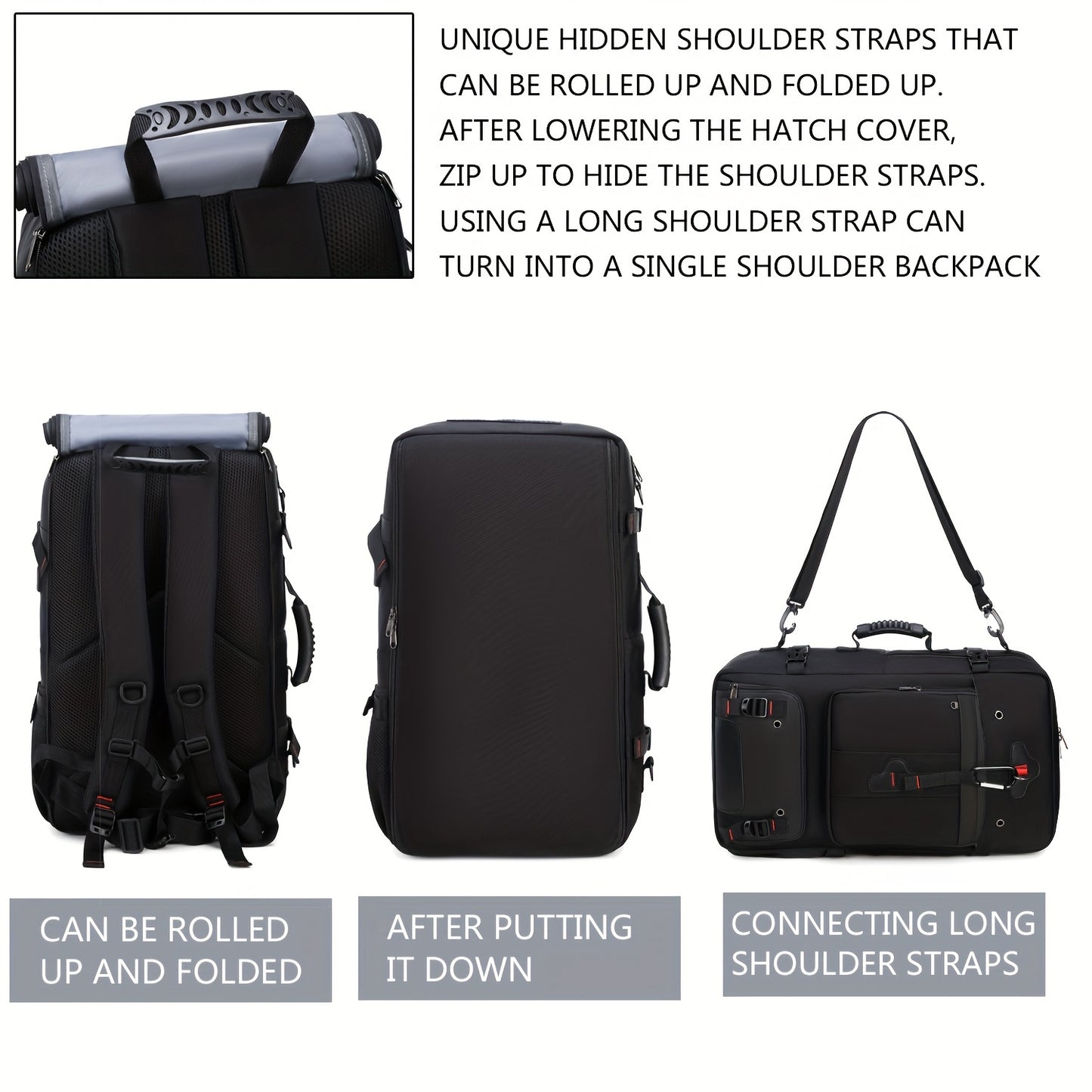 50L Spacious Hiking Travel Backpack - Multi-Functional, Water-Resistant, with Shoe Compartment, Laptop Sleeve, Ventilated Ergonomic Design - Ideal for Outdoor Camping, Sports and Adventures