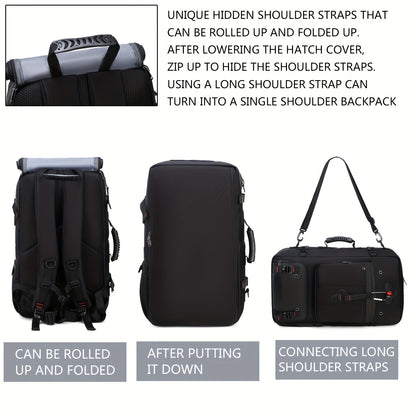 50L Spacious Hiking Travel Backpack - Multi-Functional, Water-Resistant, with Shoe Compartment, Laptop Sleeve, Ventilated Ergonomic Design - Ideal for Outdoor Camping, Sports and Adventures