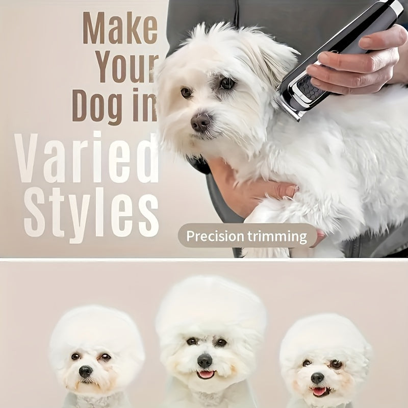 Cordless Rechargeable Dog Paw Trimmer - Electric Clippers for Paws, Ears, Face, and More