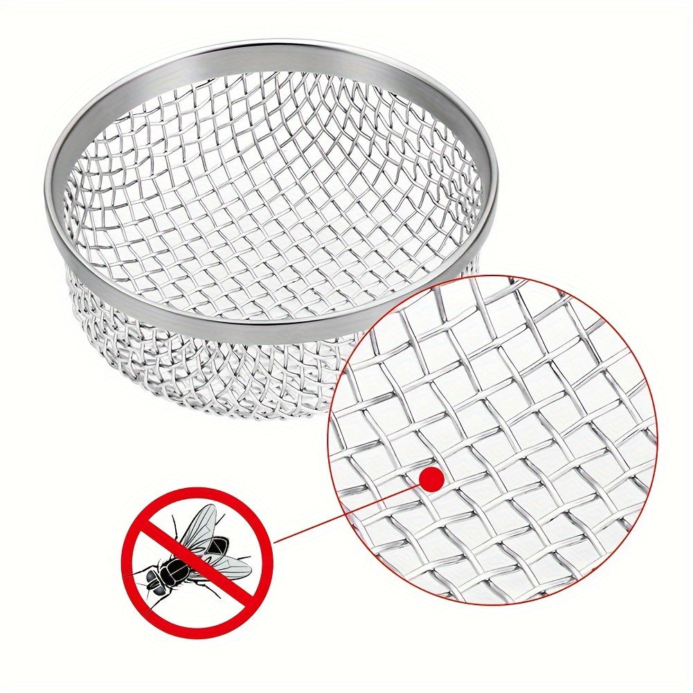 2pcs Stainless Steel RV Furnace Vent Screen with Tool – 2.8” Round Insect-Resistant Mesh for Camper Vents – Outdoor Trailer Accessories