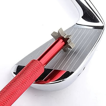 Premium Golf Club Groove Sharpener and Cleaner Set - Enhance Your Game with 6 Interchangeable Heads and Protective Pouch for Perfectly Sharpened and Cleaned Grooves