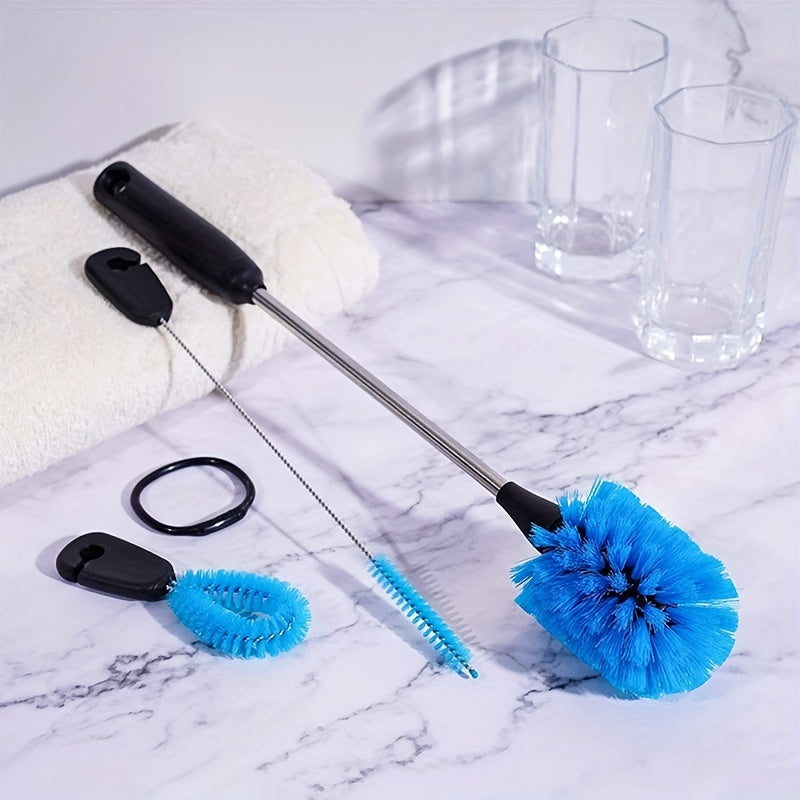 3-in-1 Ultimate Water Bottle Cleaning Brush Set - Soft Bristles, Long Handle, Detachable Heads - Ideal for Narrow Neck Bottles, Sport Bottles, Mugs, Tumblers and Flasks