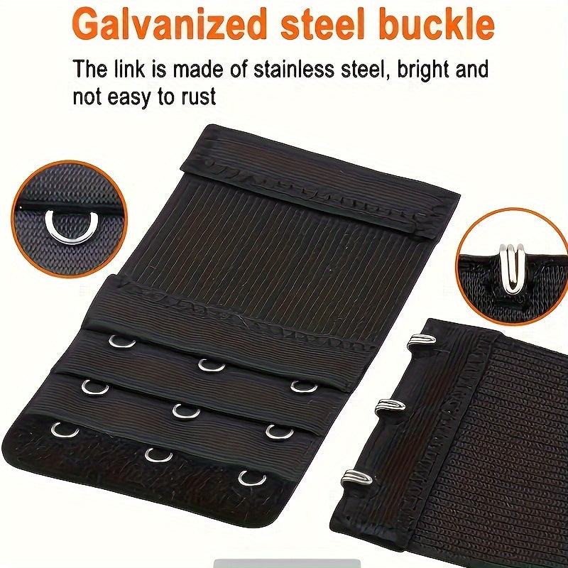 12 Pack Stretch Bra Buckle Extensions – 2/3/4 Hook Adjustment Back Buckles for Bra & Underwear Extension